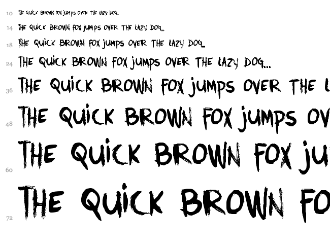 DK Trollslayer font waterfall